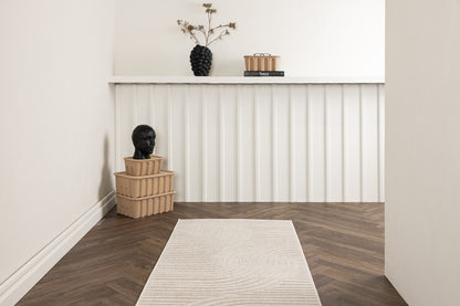 Oval Tæppe 80 x 200 Hvid