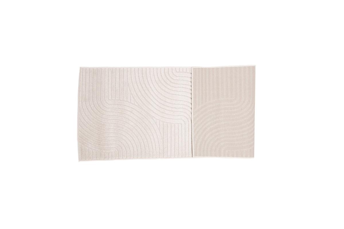 Oval Tæppe 80 x 200 Hvid