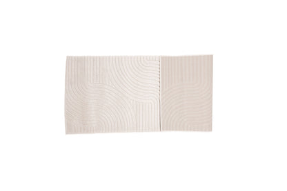 Oval Tæppe 80 x 200 Hvid