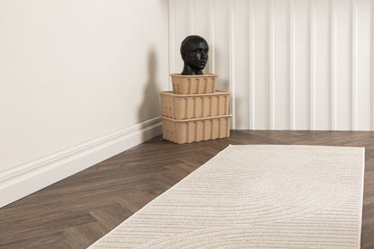 Oval Tæppe 80 x 200 Hvid