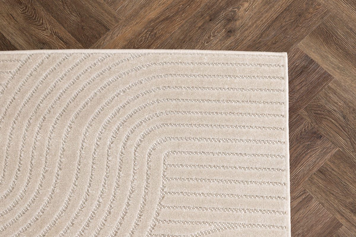 Oval Tæppe 80 x 200 Hvid