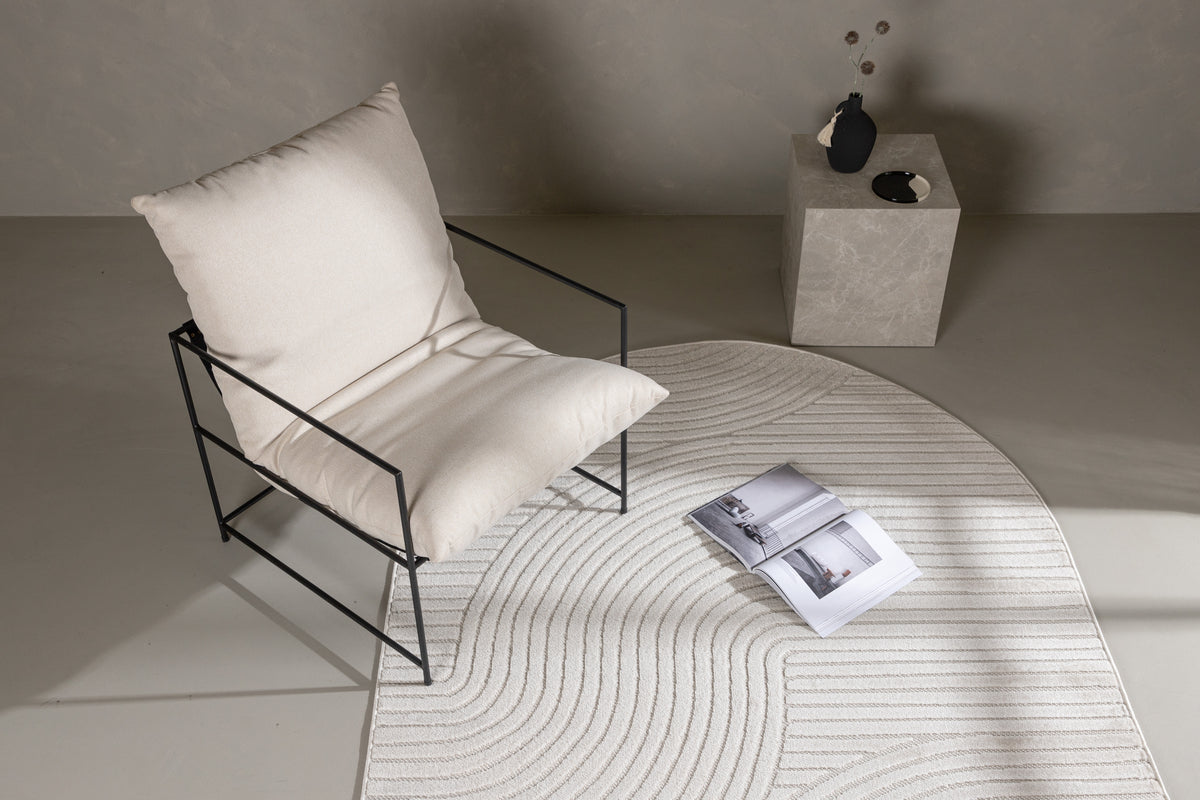 Vince Oval Tæppe 230 x 160 Hvid