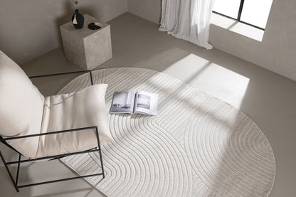 Vince Oval Tæppe 230 x 160 Hvid