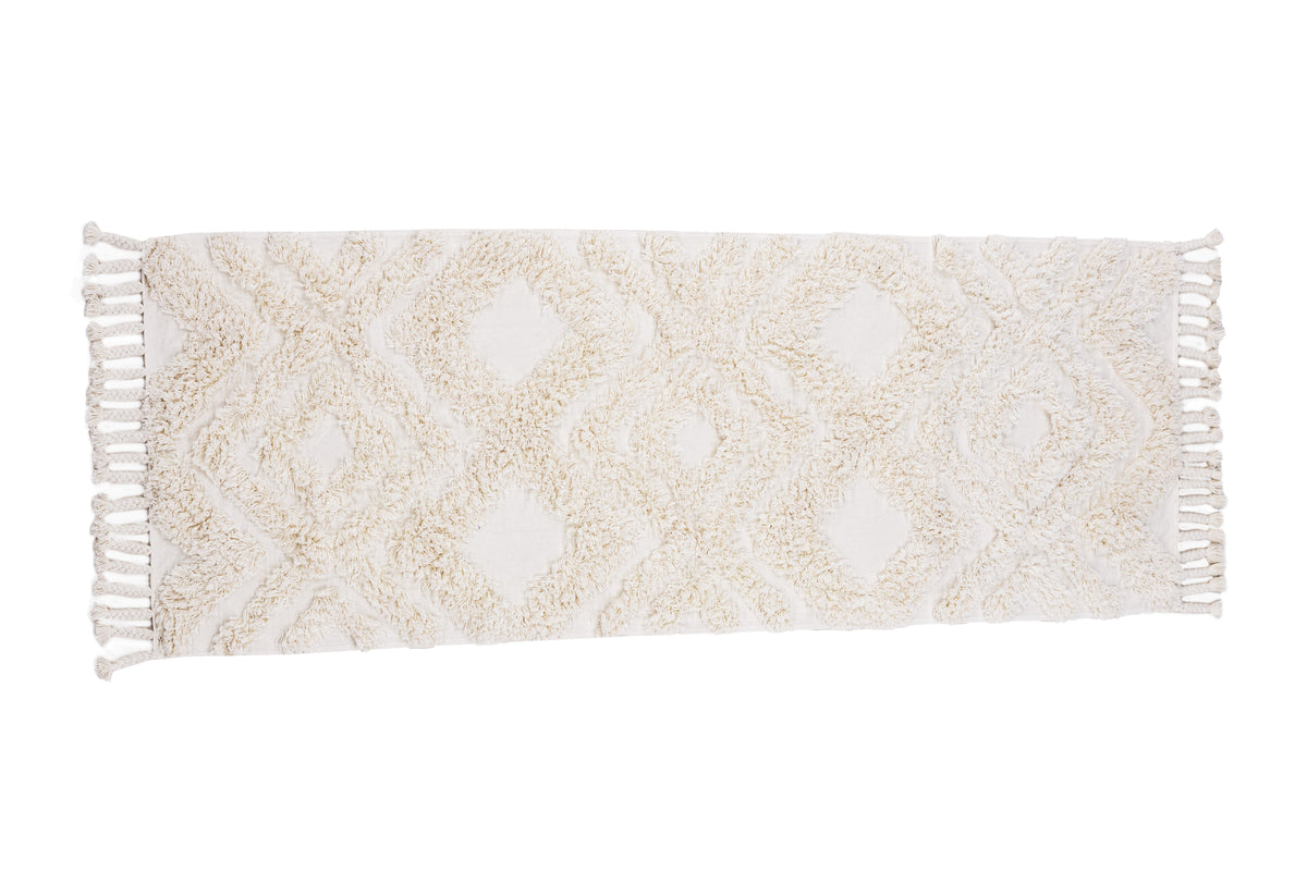 Hilma Rektangulære Tæpper 200 × 70 Hvid
