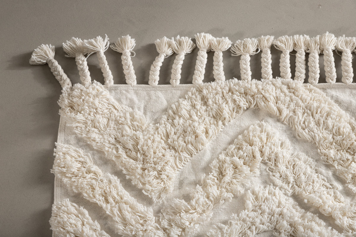 Hilma Rektangulære Tæpper 200 × 70 Hvid