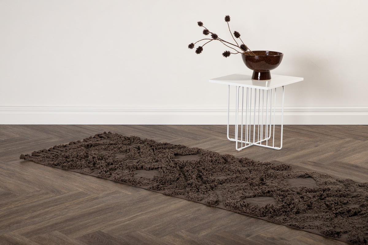 Rektangulært tæppe 200 x 70 Brun