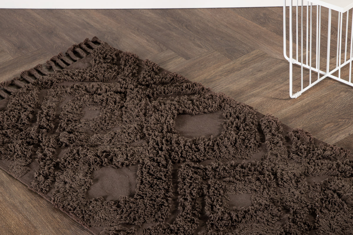 Rektangulært tæppe 200 x 70 Brun