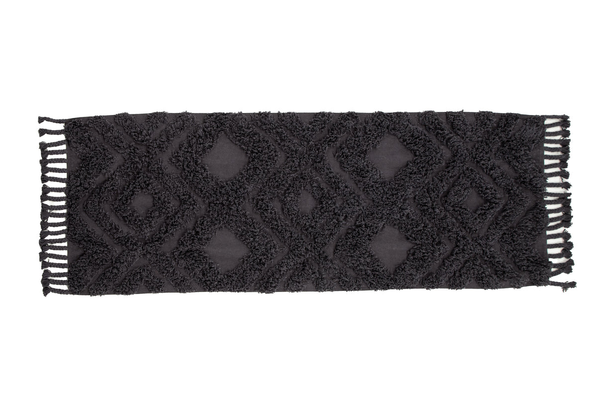Rektangulært tæppe 200 x 70 Mørkegrå