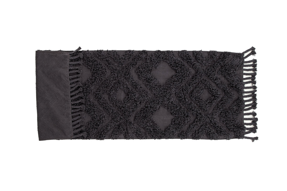 Rektangulært tæppe 200 x 70 Mørkegrå