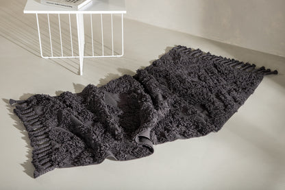 Rektangulært tæppe 200 x 70 Mørkegrå