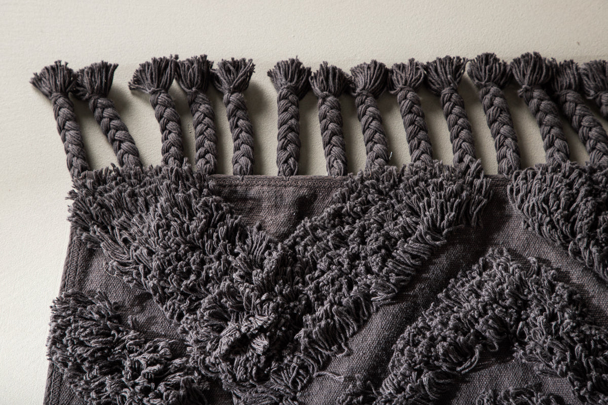 Rektangulært tæppe 200 x 70 Mørkegrå