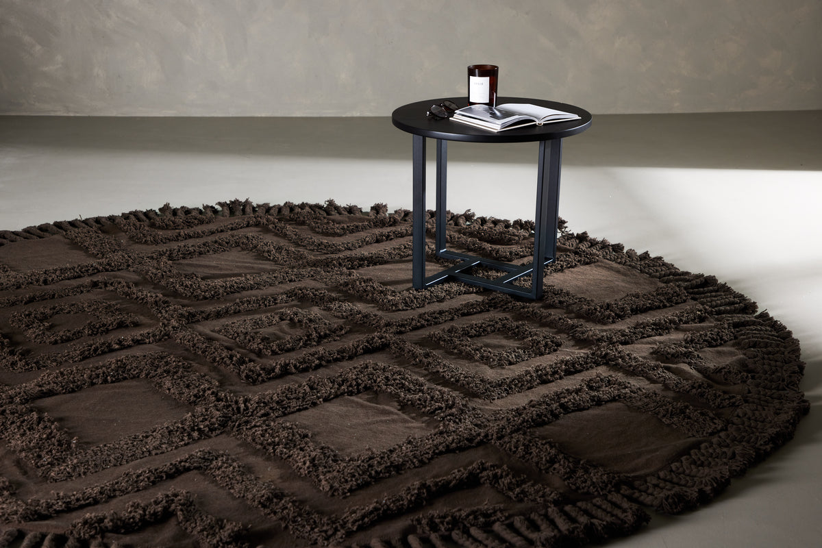 Hilma Rundt tæppe 200 Brun