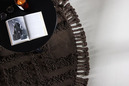 Hilma Rundt tæppe 200 Brun