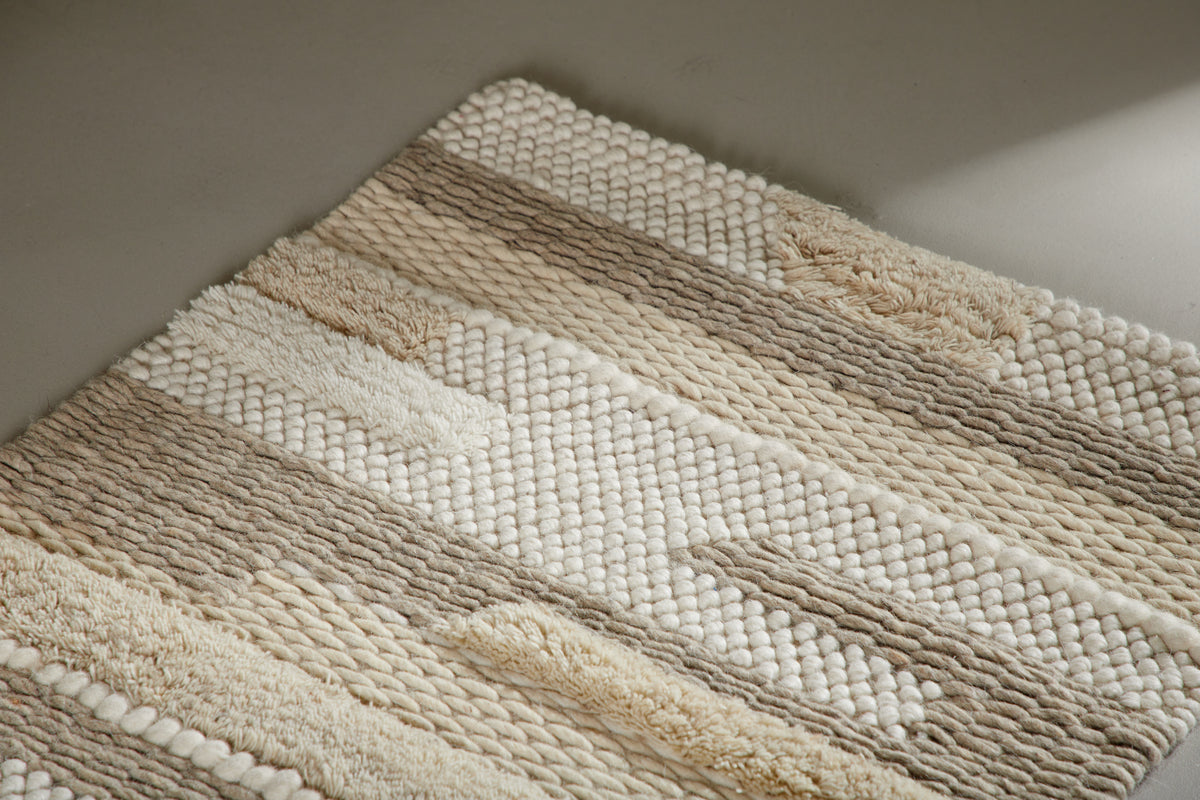 Rektangulært tæppe 200 x 70 Beige