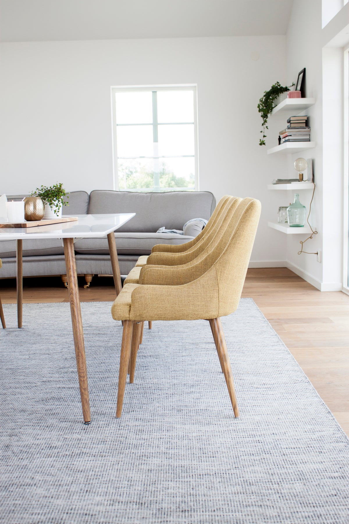 Plaza Spisebordsstol 2-pak Gul