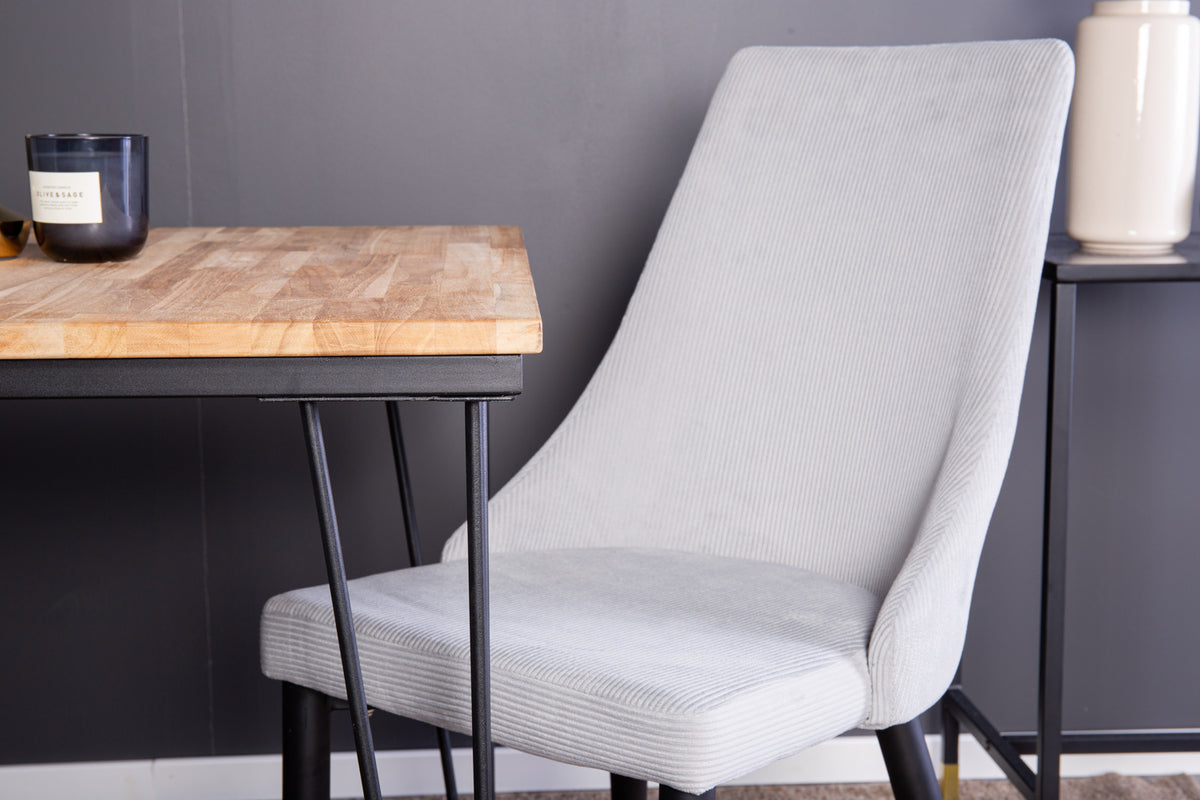 Spisebordsstol 2-pak Lys Grå