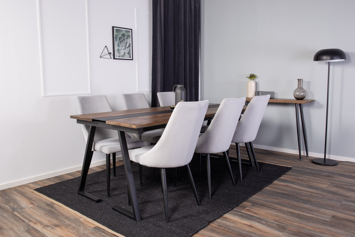 Spisebordsstol 2-pak Lys Grå