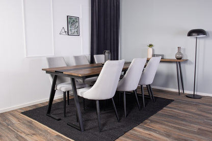 Spisebordsstol 2-pak Lys Grå