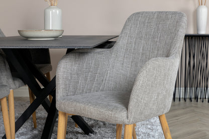 Comfort Spisebordsstol 2-pak Grå