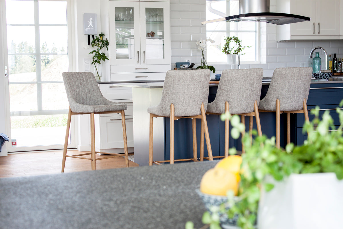 Plaza Barstol 2-pak Grå