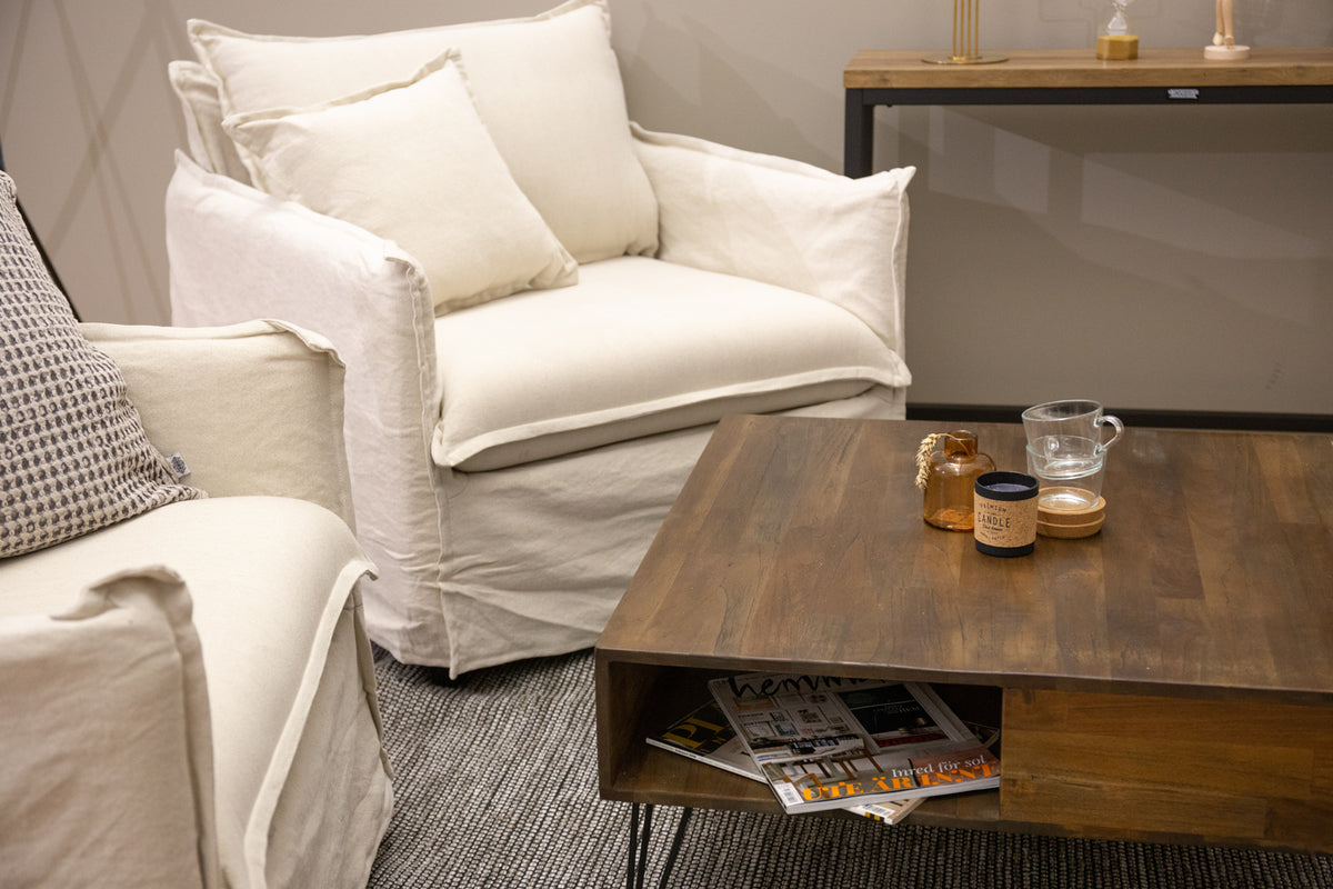 Bali Sofa Bord 80x80 Brun