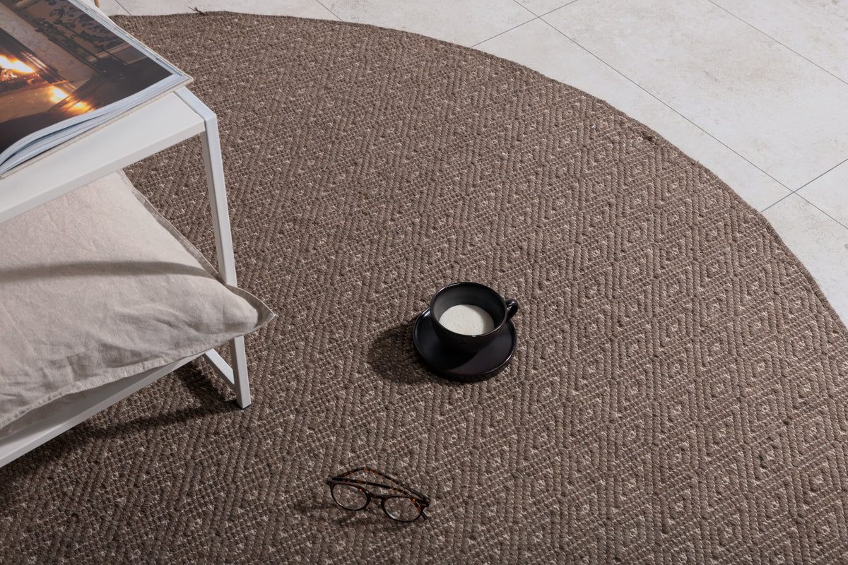 Julana Rundt tæppe 200 Brun