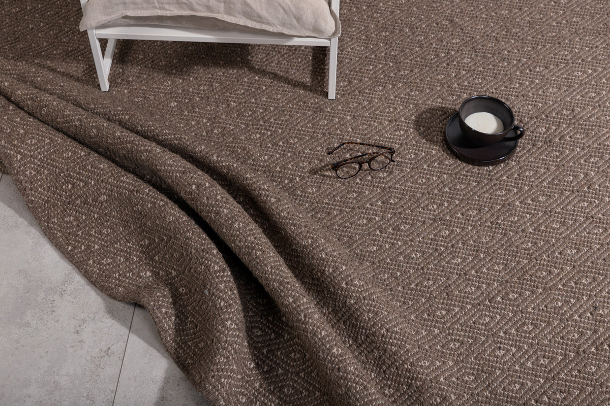 Julana Rundt tæppe 200 Brun