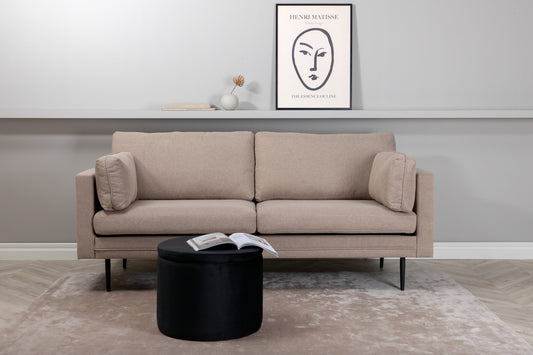3-personers sofa, brun