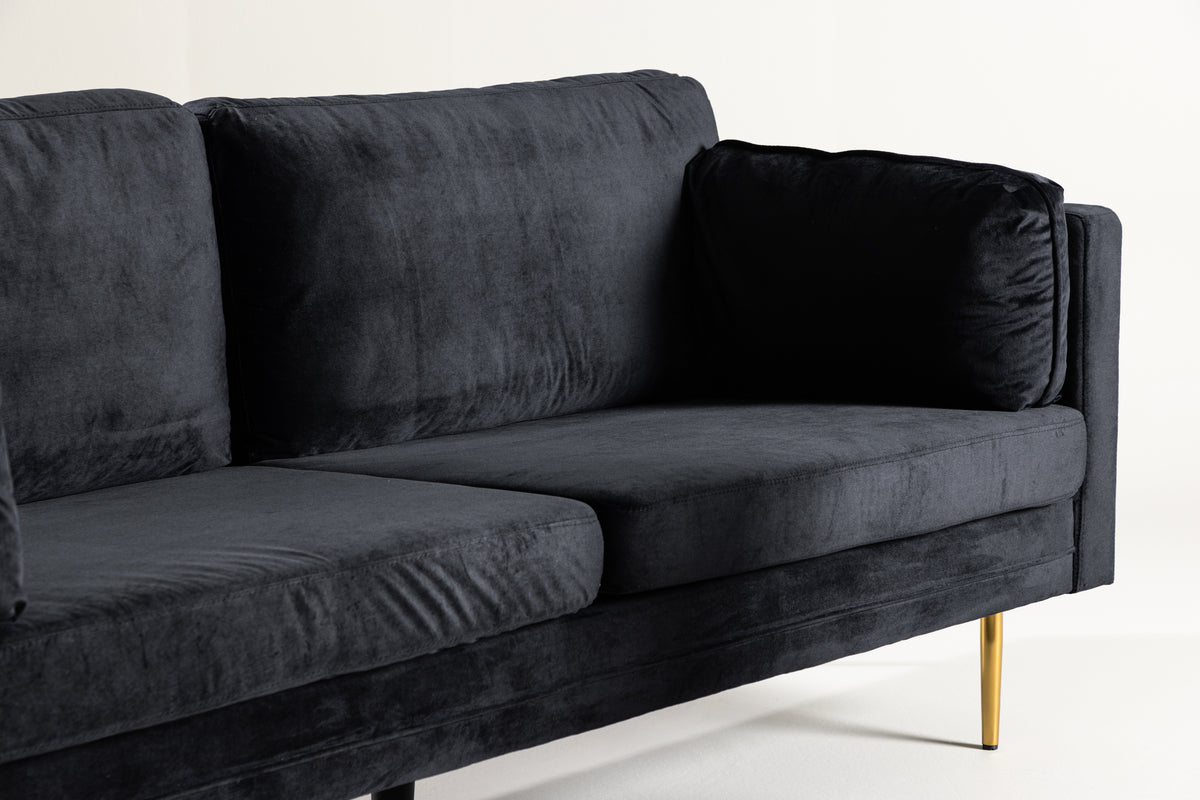 3-personers sofa, sort