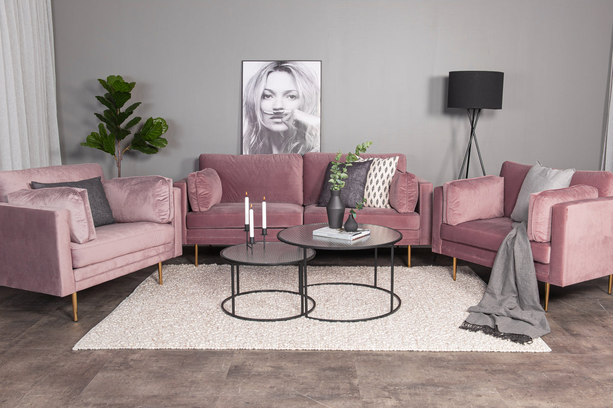 3-personers sofa, pink