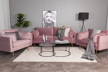 3-personers sofa, pink