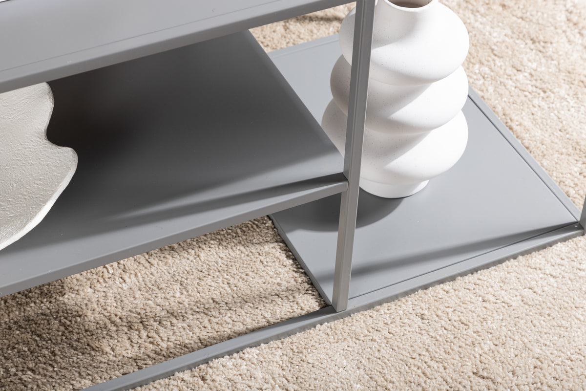 Staal Sidebord 120 x 50 Lysegrå