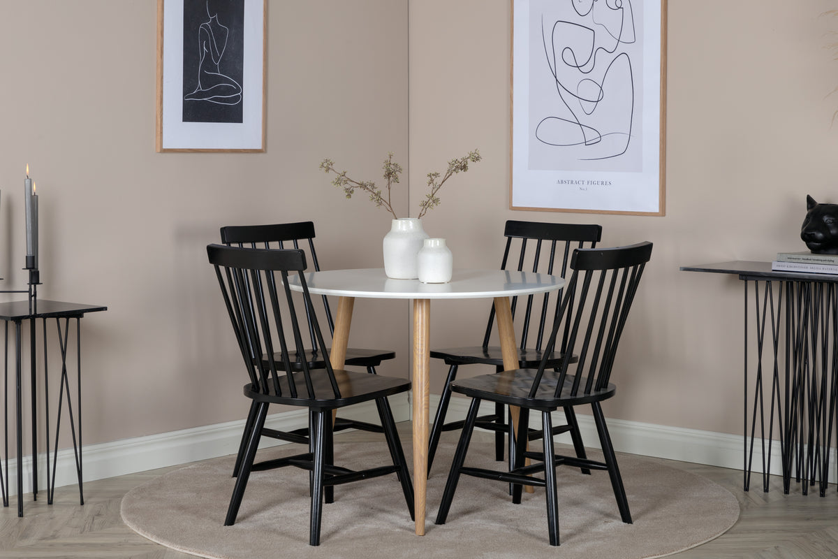 Lönneberga Spisebordsstol 2-pak Sort