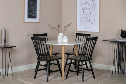 Lönneberga Spisebordsstol 2-pak Sort