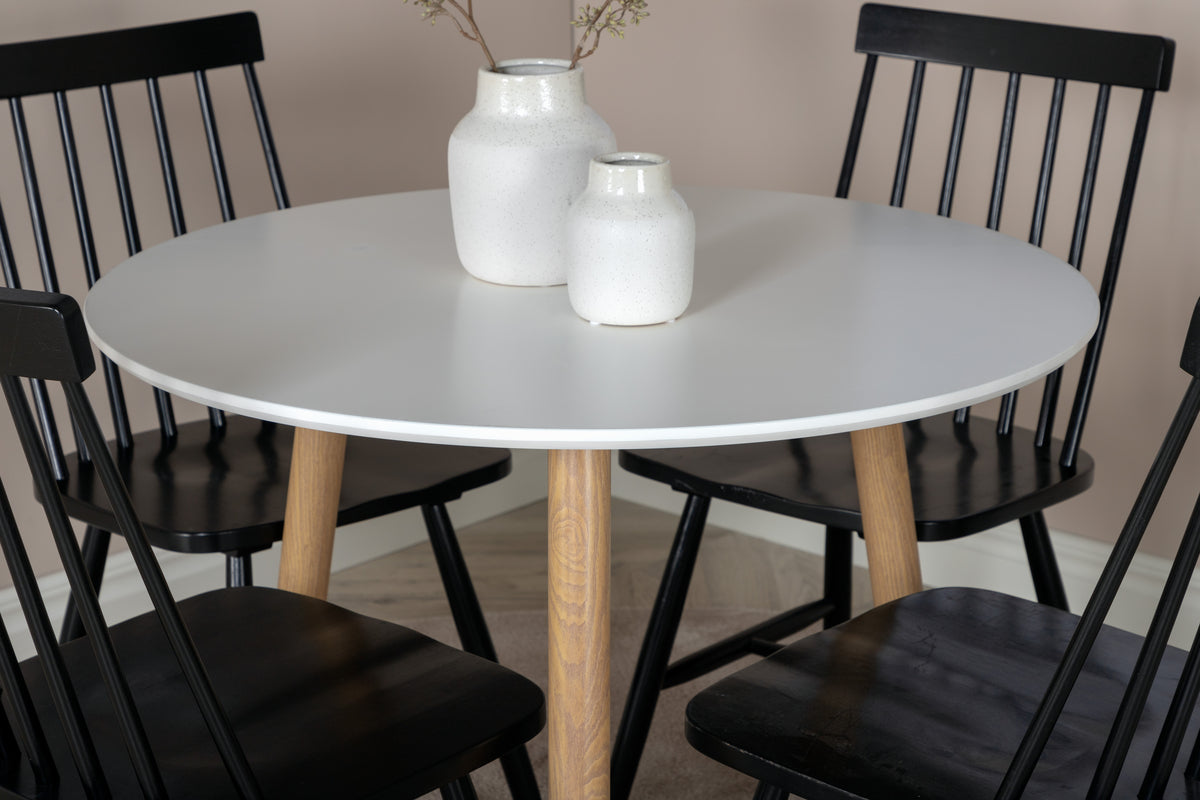 Lönneberga Spisebordsstol 2-pak Sort