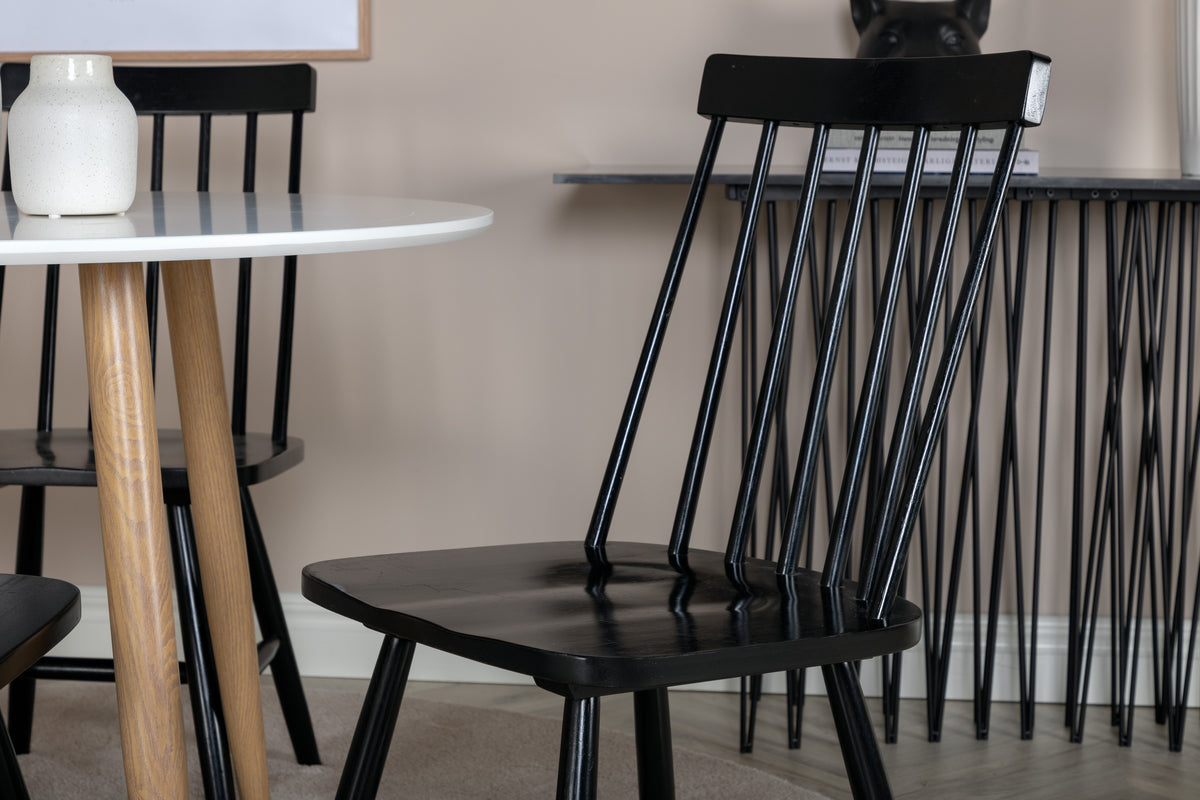 Lönneberga Spisebordsstol 2-pak Sort