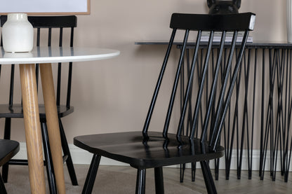 Lönneberga Spisebordsstol 2-pak Sort