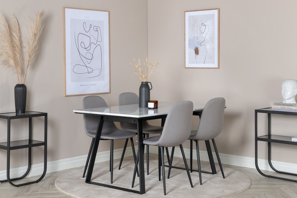 Polar Spisebordsstol 2-pak Grå