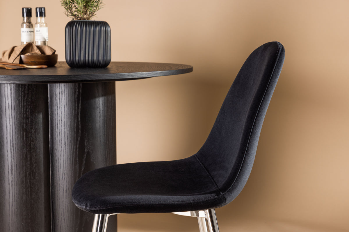 Spisebordsstol 2-pak Sort