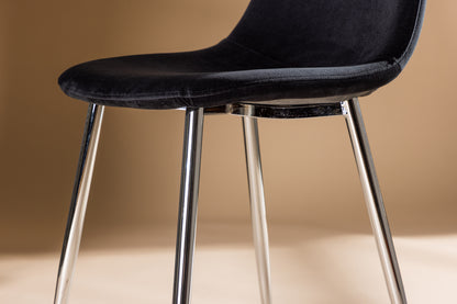 Spisebordsstol 2-pak Sort