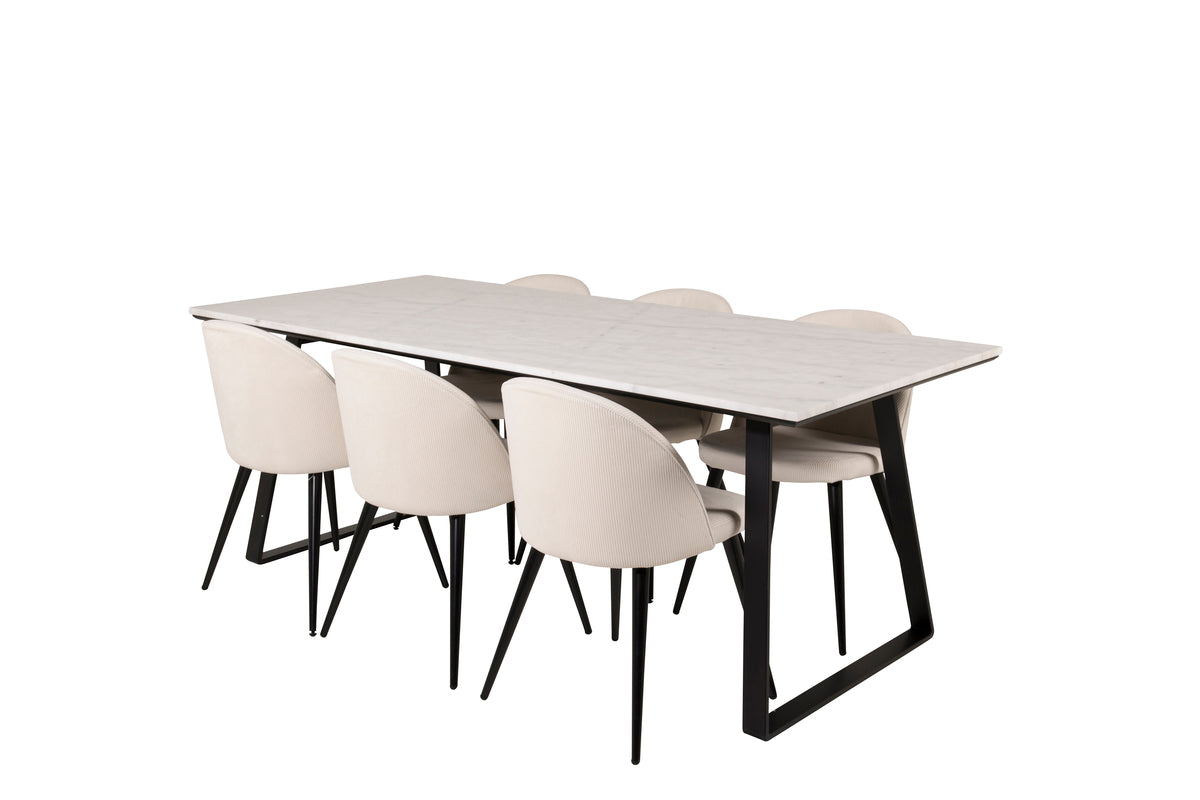 Estelle Rektangulært spisebord 200 x 90 Hvid