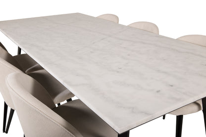 Estelle Rektangulært spisebord 200 x 90 Hvid