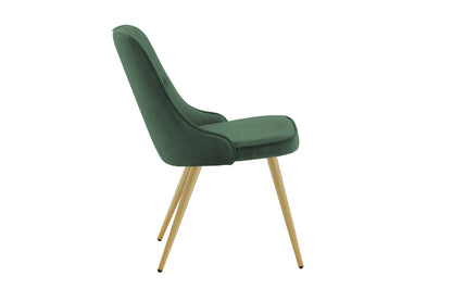 Velvet Deluxe Spisestol 2-pak Grøn