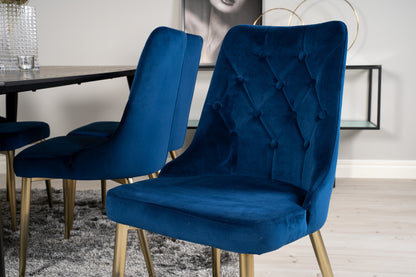 Velvet Deluxe Spisestol 2-pak Blå