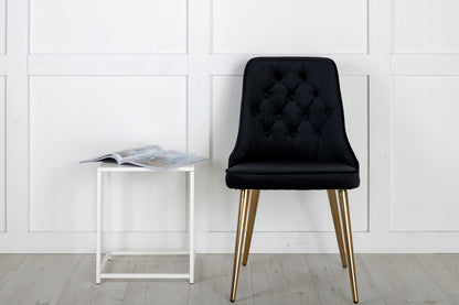 Velvet Deluxe Spisestol 2-pak Sort