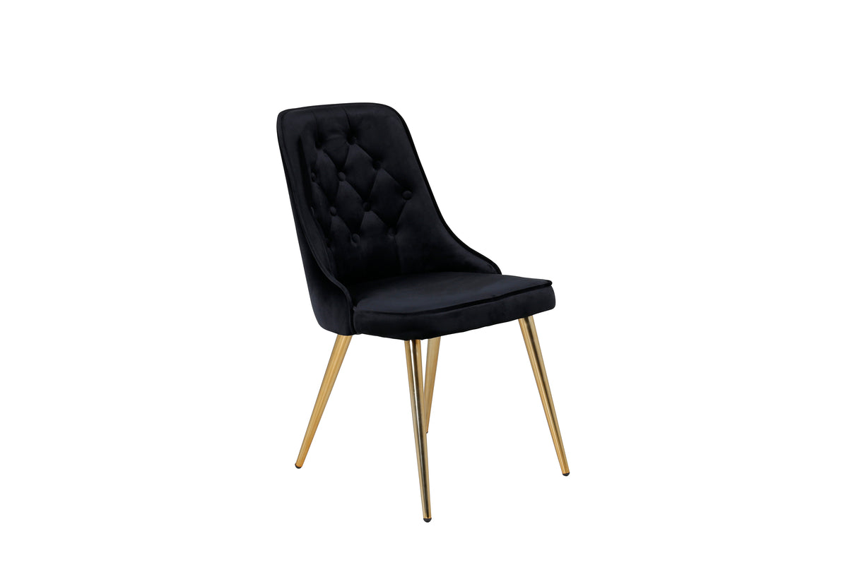 Velvet Deluxe Spisestol 2-pak Sort