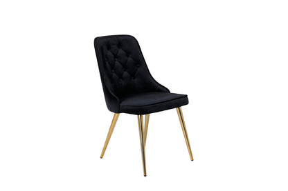 Velvet Deluxe Spisestol 2-pak Sort