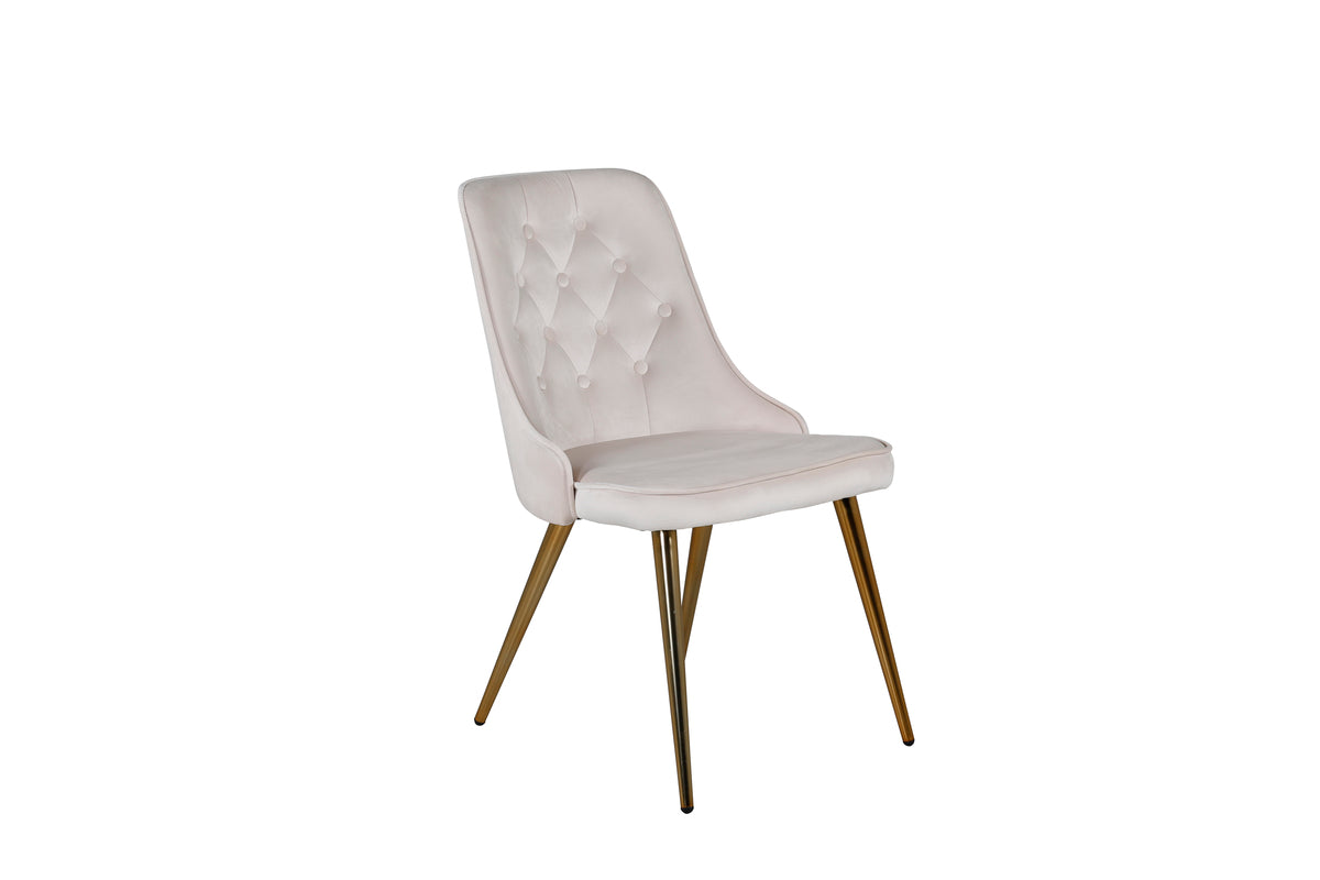 Velvet Deluxe Spisestol 2-pak Beige