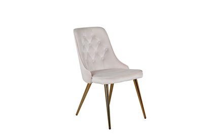 Velvet Deluxe Spisestol 2-pak Beige