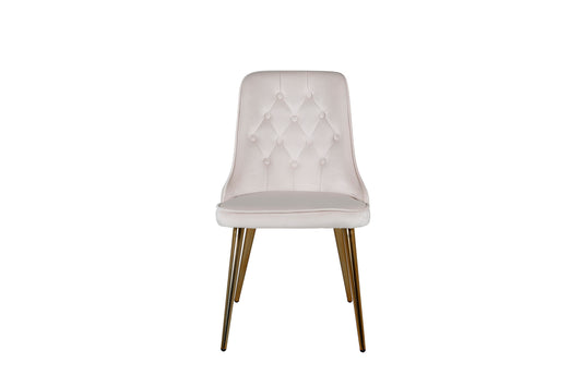Velvet Deluxe Spisestol 2-pak Beige